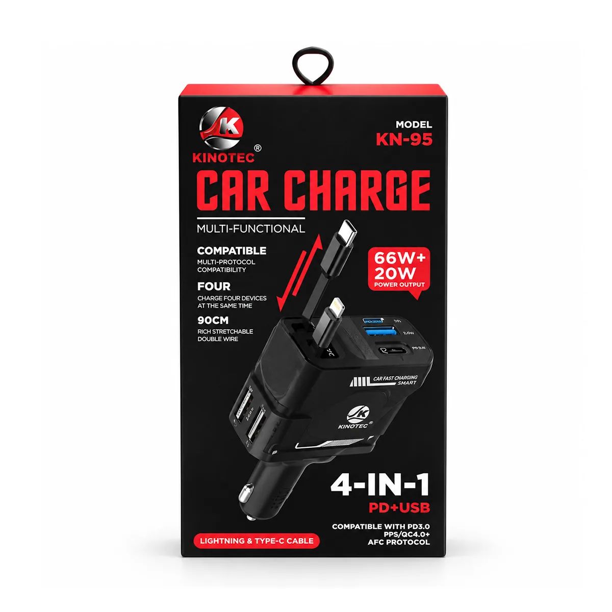 Cargador Carro 4 en 1 66W