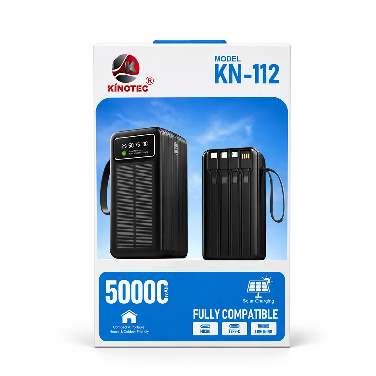 Powerbank Solar 50000MAH Negra